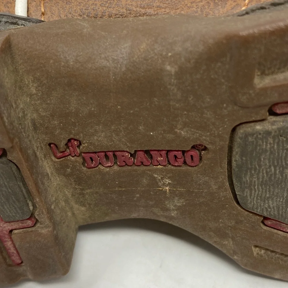 Durango Lil Durango Kids 8 Inch Western Boots Tan Pink BT287 Square Toe Size 11M